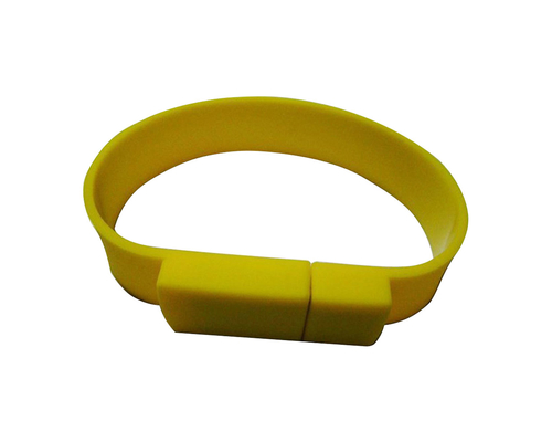 Флешка Силиконовый Браслет "Bracelet Splice" V170 желтый 32 Гб