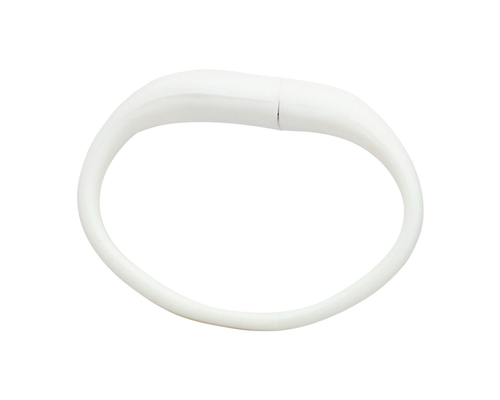 Флешка Силиконовый Браслет "Bracelet Fancy" V171 белый 16 Гб