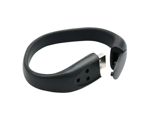 Флешка Силиконовый Браслет "Bracelet Fancy" V171 черный 32 Гб