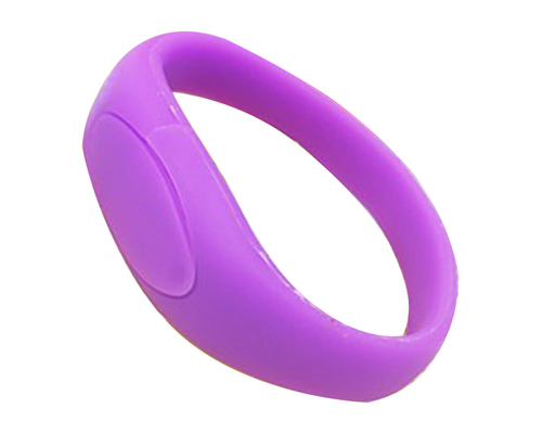 Флешка Силиконовый Браслет "Bracelet Fancy" V171 фиолетовый 1 Гб