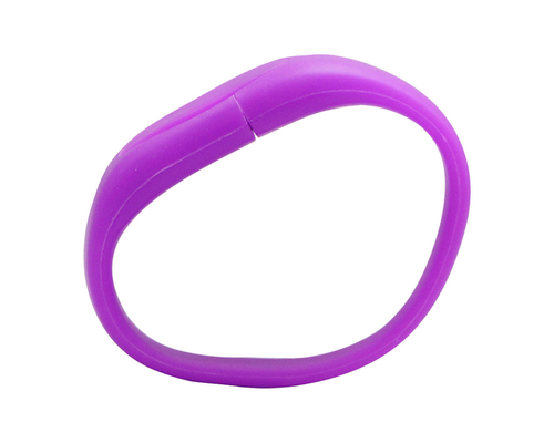 Флешка Силиконовый Браслет "Bracelet Fancy" V171 фиолетовый 256 Гб