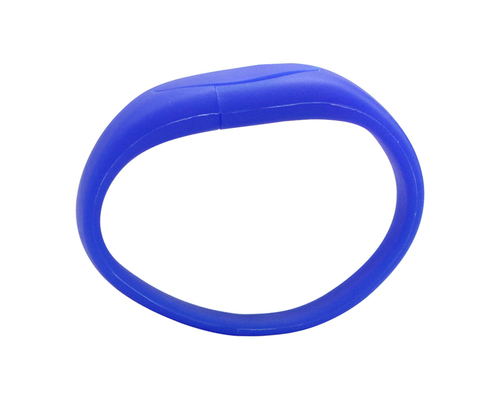 Флешка Силиконовый Браслет "Bracelet Fancy" V171 синий 256 Гб