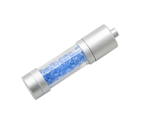 Флешка Стеклянная Цилиндр "Cylinder Glass" W188 голубой 4 Гб