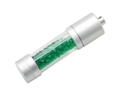 Флешка Стеклянная Цилиндр "Cylinder Glass" W188 зеленый 8 Гб
