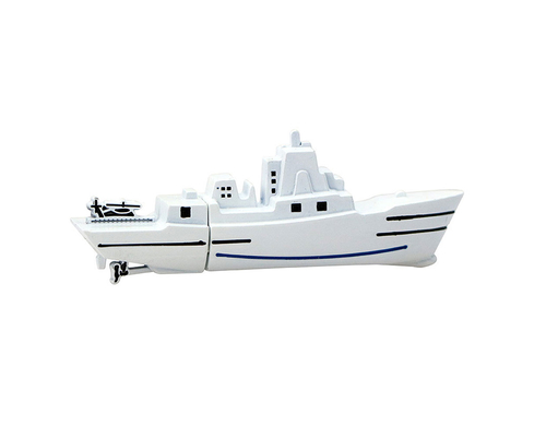 Флешка Металлический Военный Корабль "Warship" R197 белый 8 Гб