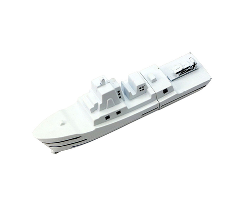 Флешка Металлический Военный Корабль "Warship" R197 белый 512 Гб