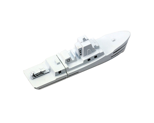 Флешка Металлический Военный Корабль "Warship" R197 белый 256 Гб