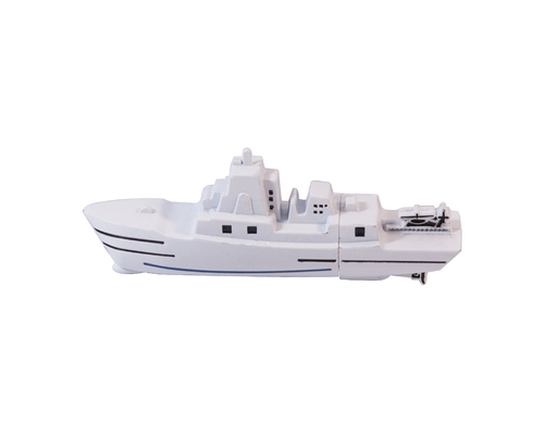 Флешка Металлический Военный Корабль "Warship" R197 белый 2 Гб