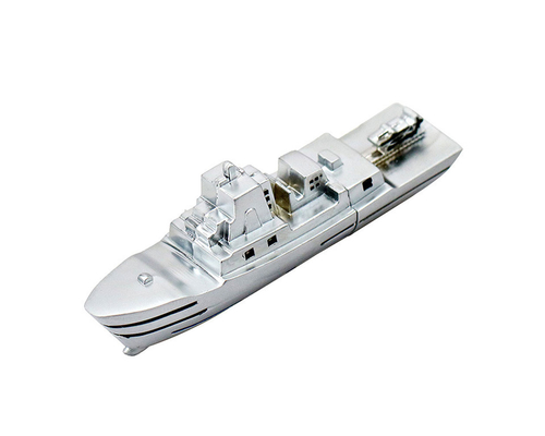 Флешка Металлический Военный Корабль "Warship" R197 серебряный 64 Гб