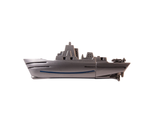 Флешка Металлический Военный Корабль "Warship" R197 серебряный 64 Гб