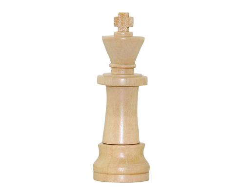 Флешка Деревянная Шахматы Король "Chess King" F25 белый 4 Гб