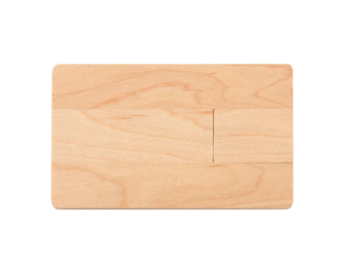 Флешка Деревянная Визитка "Card Wood" F27 бежевый 128 Гб