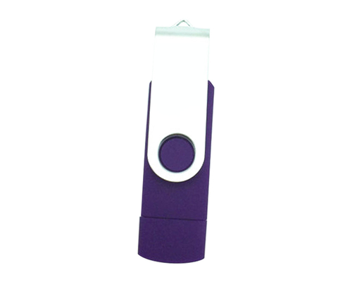 Флешка Пластиковая Твистер Дуал "Twister Dual" S319 фиолетовый 32 Гб