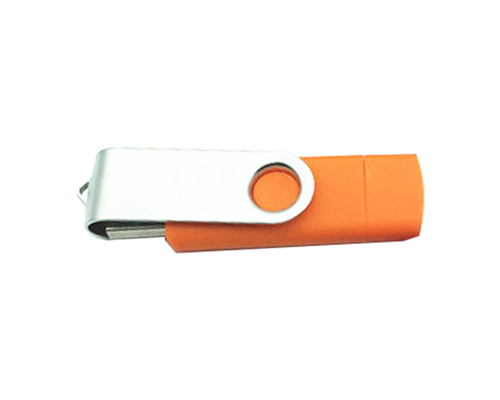 Флешка Пластиковая Твистер Дуал "Twister Dual" S319 оранжевый 1 Гб