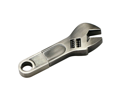 Флешка Металлический Гаечный Ключ "Wrench" R336 Screw бронзовый 64 Гб
