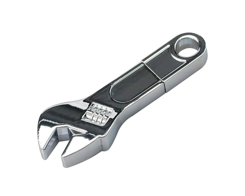 Флешка Металлический Гаечный Ключ "Wrench" R336 Screw серебряный 4 Гб