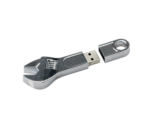Флешка Металлический Гаечный Ключ "Wrench" R336 Screw серебряный 16 Гб