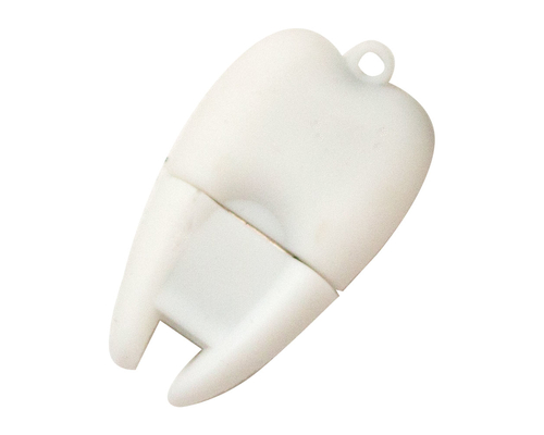Флешка Резиновая Зуб "Tooth" Q348 белый 512 Гб