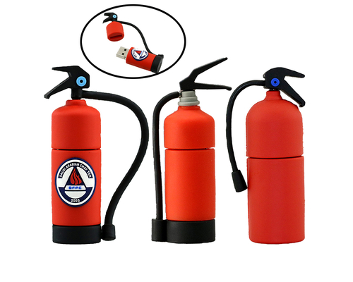 Флешка Резиновая Огнетушитель "Extinguisher" Q357 красный 16 Гб