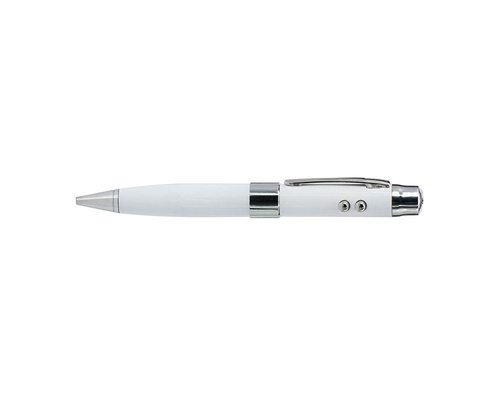 Флешка Металлическая Ручка Лазерная указка WBR "Pen Laser Pointer" R44 белый 128 ГБ