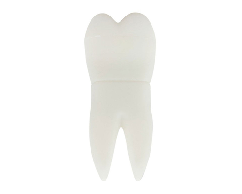 Флешка Резиновая Зуб "Tooth" Q465 белый 512 Гб