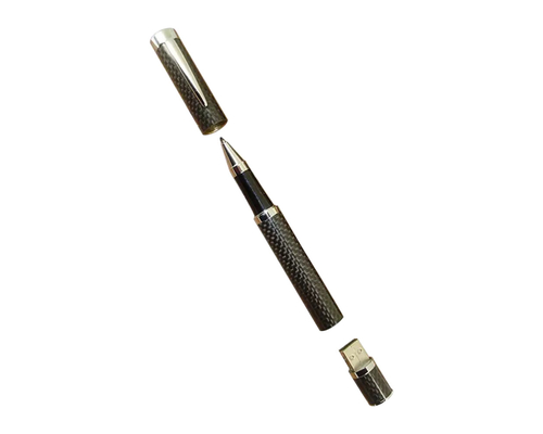 Флешка Карбоновая Ручка "Carbon Pen" L475 черный 128 Гб