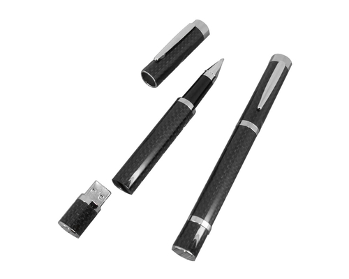 Флешка Карбоновая Ручка "Carbon Pen" L475 черный 512 Гб
