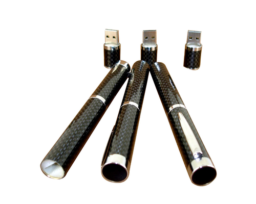 Флешка Карбоновая Ручка "Carbon Pen" L475 черный 2 Гб