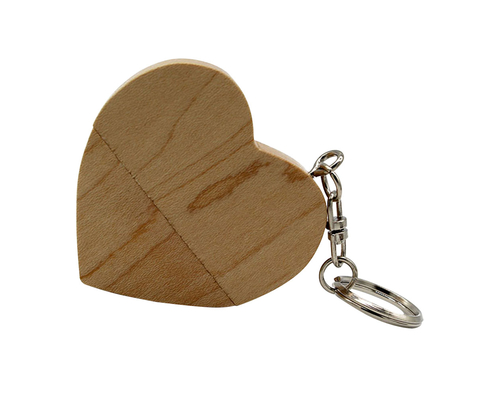Флешка Деревянная Сердце "Heart Wood" F66 коричневый 8 Гб