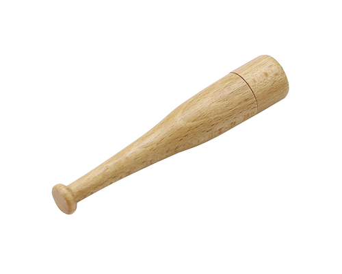 Флешка Деревянная Бейсбольная Бита "Baseball Bat" F68 белый 16 Гб
