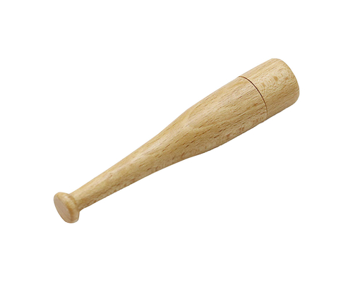Флешка Деревянная Бейсбольная Бита "Baseball Bat" F68 белый 512 Гб