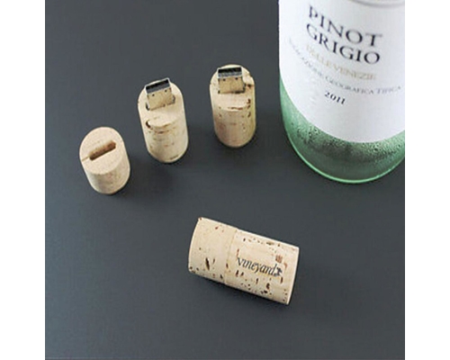 Флешка Деревянная Пробка от вина "Cork Wine" F51 белая 128 Гб