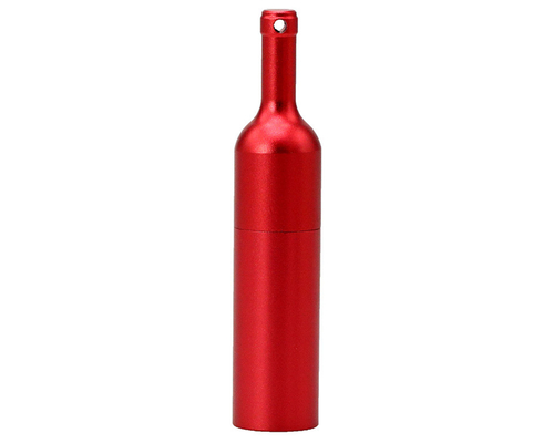 Флешка Металлическая Бутылка вина "Bottle Wine" R251 красный 256 Гб