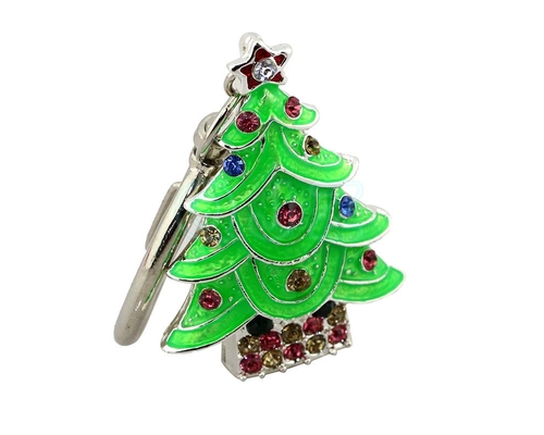 Флешка Металлическая Елка "Christmas Tree" R28 зеленая 256 Гб