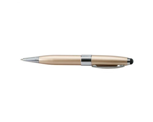 Флешка Металлическая Ручка Стилус OTG "Pen Stylus" R266 золотистый 4 Гб