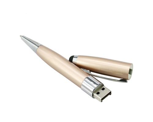 Флешка Металлическая Ручка Стилус OTG "Pen Stylus" R266 золотистый 1 Гб