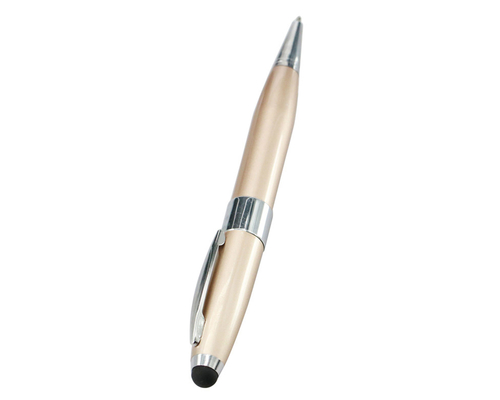 Флешка Металлическая Ручка Стилус OTG "Pen Stylus" R266 золотистый 2 Гб