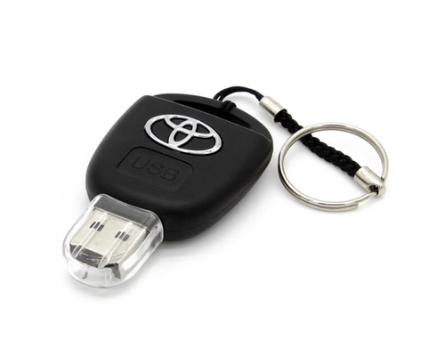 Флешка Пластиковая Автомобильный ключ Тойота "Toyota Car Key" S62 черный 128 Гб