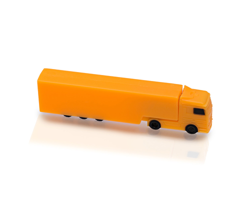 Флешка Пластиковая Грузовик "Truck" S125 оранжевый 128 Гб