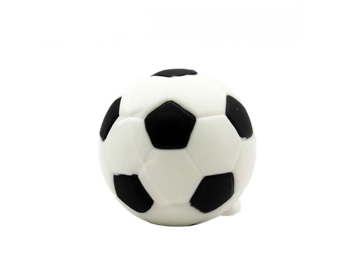 Флешка Резиновая Футбольный Мяч "Soccer Ball" Q485 черный-белый 1 Гб