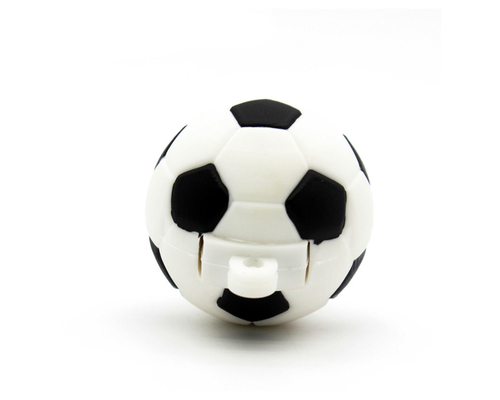Флешка Резиновая Футбольный Мяч "Soccer Ball" Q485 черный-белый 256 Гб