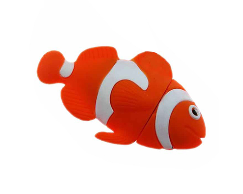 Флешка Резиновая Рыбка Клоун "Fish Clown" Q102