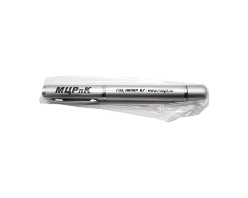 Флешка Металлическая Ручка Бона "Pen Bona" R324 серебряная, гравировка с чернением 1+0