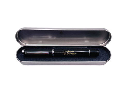 Флешка Металлическая Ручка Бона "Pen Bona" R324 черная, гравировка 1+0