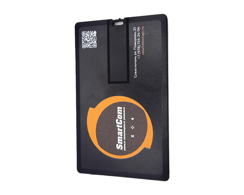 Флешка Пластиковая Визитка "Visit Card" S78 черная, уф-печать 4+4