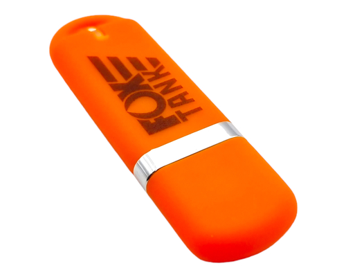 Флешка Пластиковая Мемо "Memo" S315 оранжевая, уф-печать 1+0