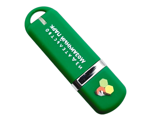 Флешка Пластиковая Мемо "Memo" S315 зеленая, уф-печать 4+0