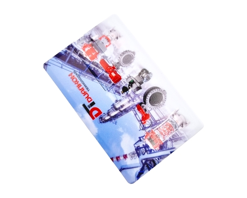 Флешка Пластиковая Визитка "Visit Card" S78 белая, уф-печать 4+4