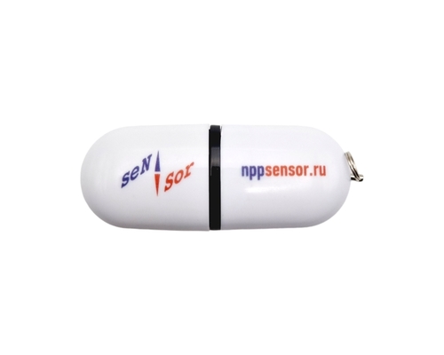 Флешка Пластиковая Капсула "Capsule" S126 белая, уф-печать 4+4