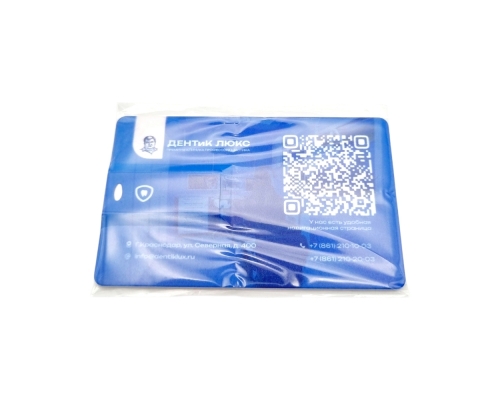 Флешка Пластиковая Визитка "Visit Card" S78 белая, уф-печать 4+4